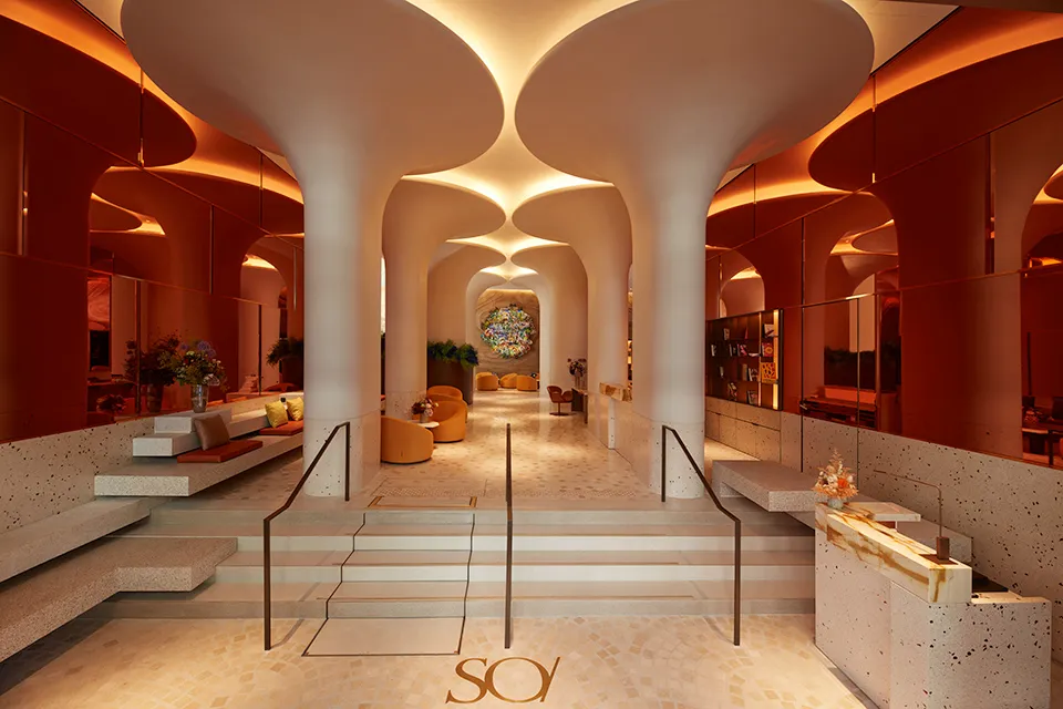 Mur terrazzo continu